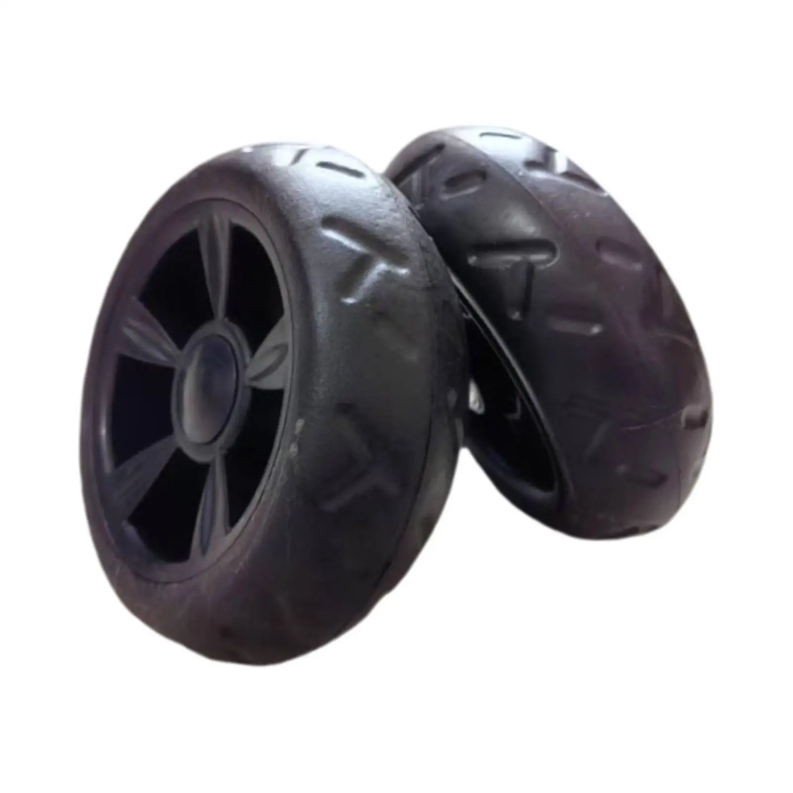 

2 Pieces Shopping Wheels Silent Wide Easy Install Components Lightweight Versatile Practical Laundry Trolley Wheels Parts