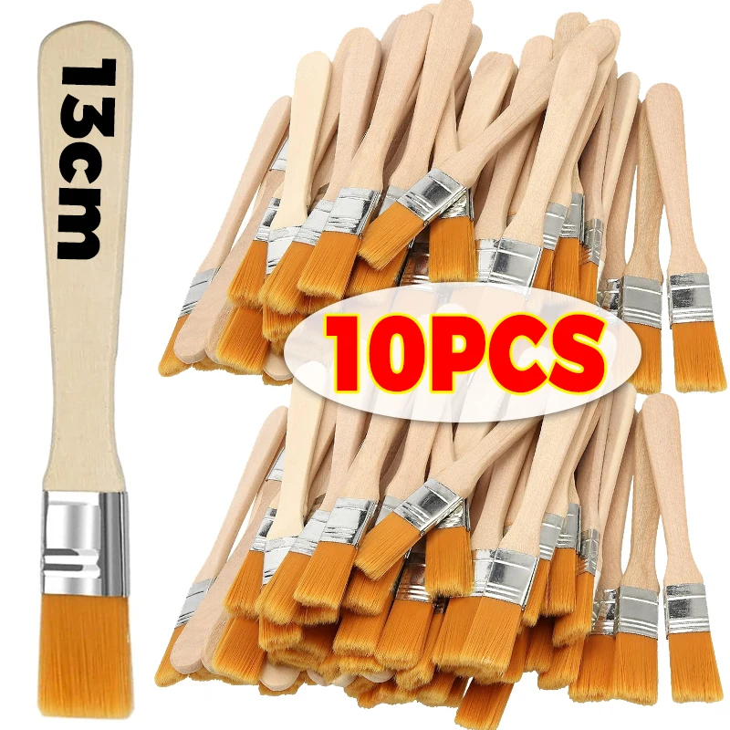 Ensemble de pinceaux de nettoyage à manche en bois pour peinture à l'huile, aquarelle, outils de pei