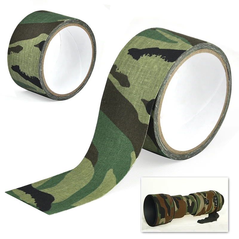 Waterproof Camo Tape Self-adhesive Durable Outdoor Camping Camouflage Stealth Tape Wrap Hunting Accessories