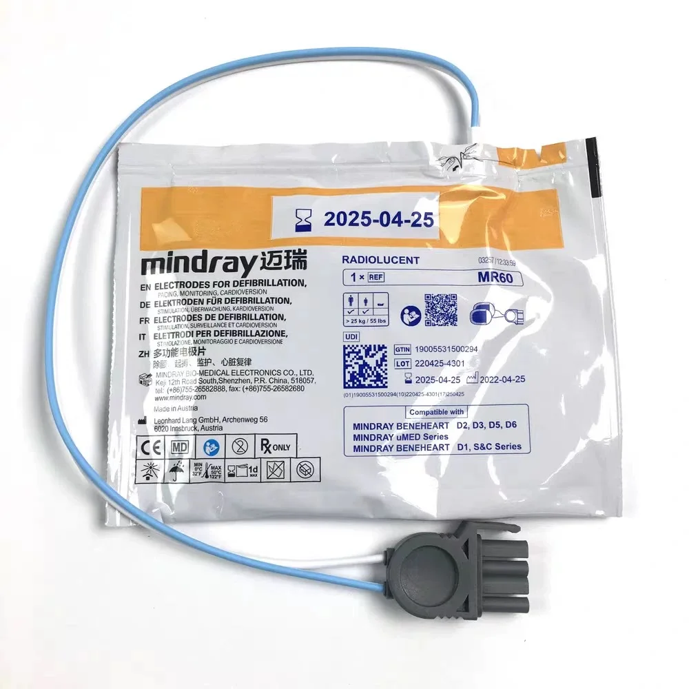 Electrode Pad Mindray Original Adult Defibrillation Electrode Tablets D1/D2/D3/D5/D6 HeneHeart C/S Series series disposable MR60