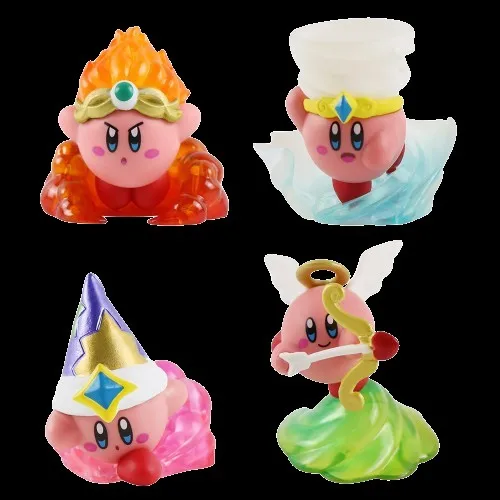 1Set mainan tokoh aksi bintang Kirby, dengan tas penyimpanan kartun Kirby PVC mainan aksi figur lucu saku tali tarik