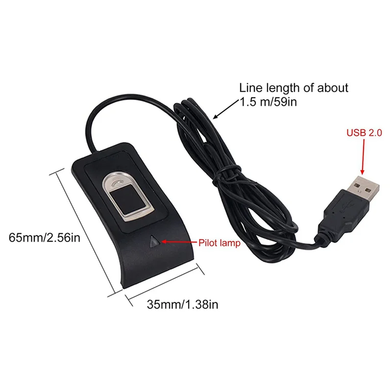 

ABKN-2X USB Fingerprint Reader For Windows 7/8 With Latest Windows Hello Features