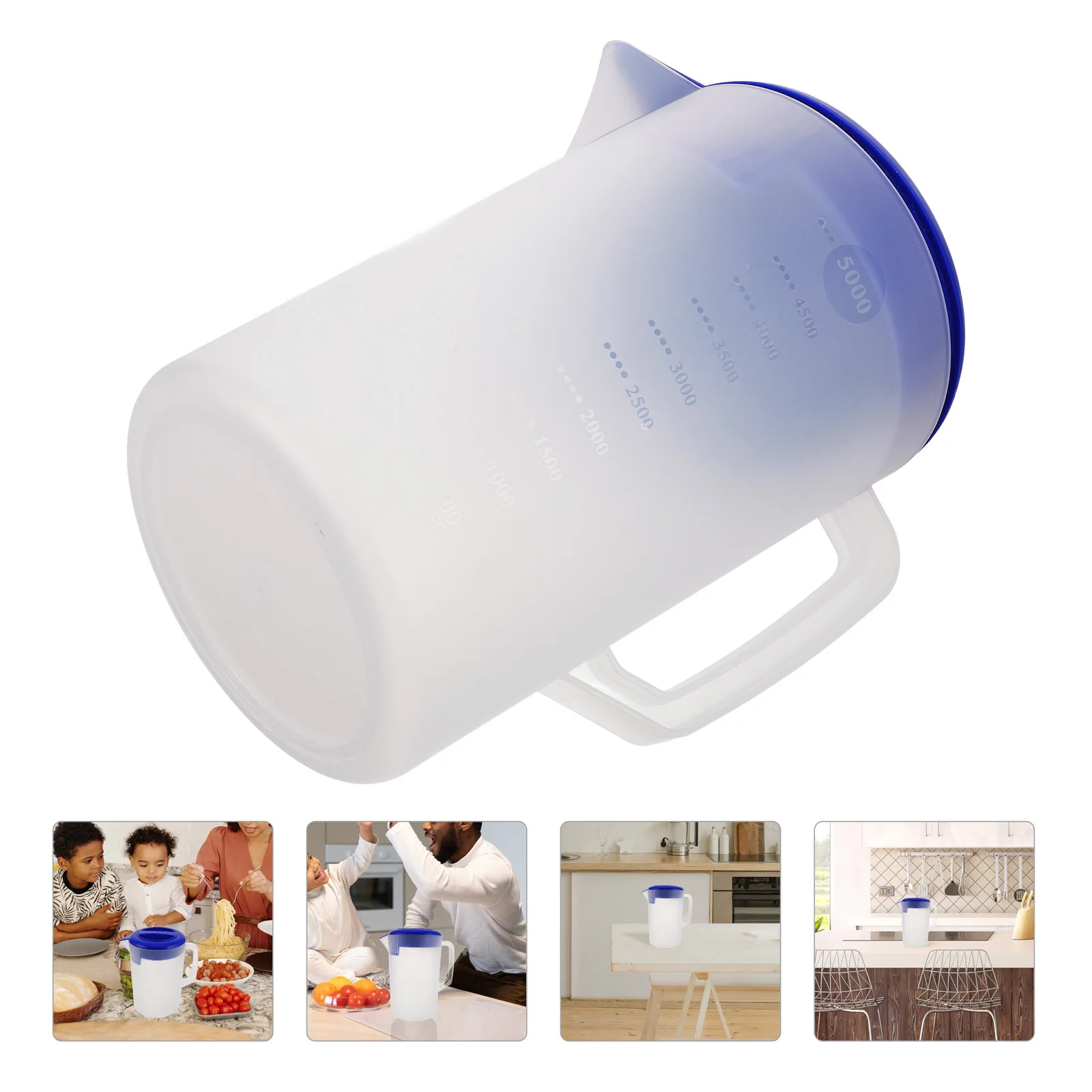 

5л пластиковый кувшин для воды матовый мерный кувшин большой емкости лед чай лимонад сок контейнер пластиковый кувшин