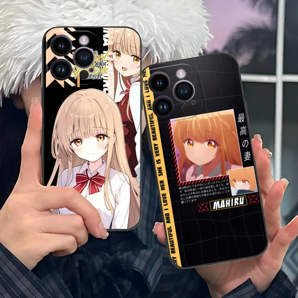 Angel Mahiru Shina Anime Phone Case for iPhone 16 15 14 13 12 11 X XR XS 8 7 Pro Max Plus Mini Colored Luxury Smartphone Pretty
