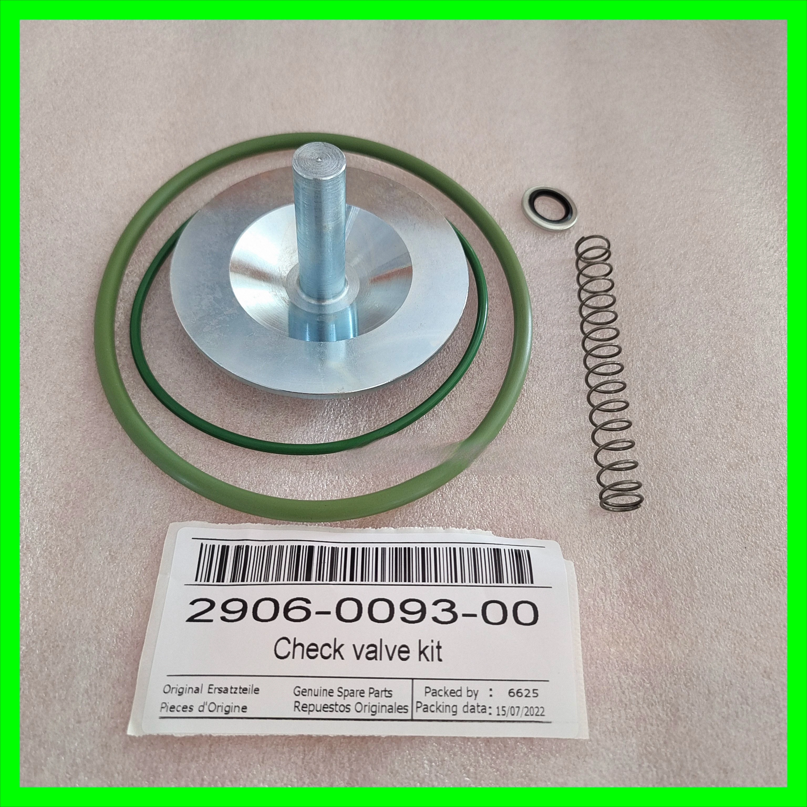 Kit di riparazione valvola di intercettazione olio unidirezionale compressore d'aria Atlas 2906009300 kit di manutenzione 2254532400