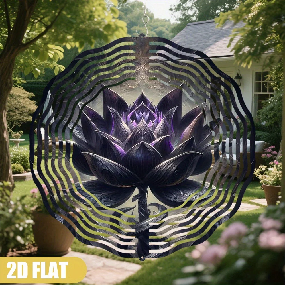 Graful Swirls 360 °   Rotierender Spinner für den Garten, 25,5 cm/10 Zoll Regenbogen-Windspinner mit Haken, DIY-Dekoration