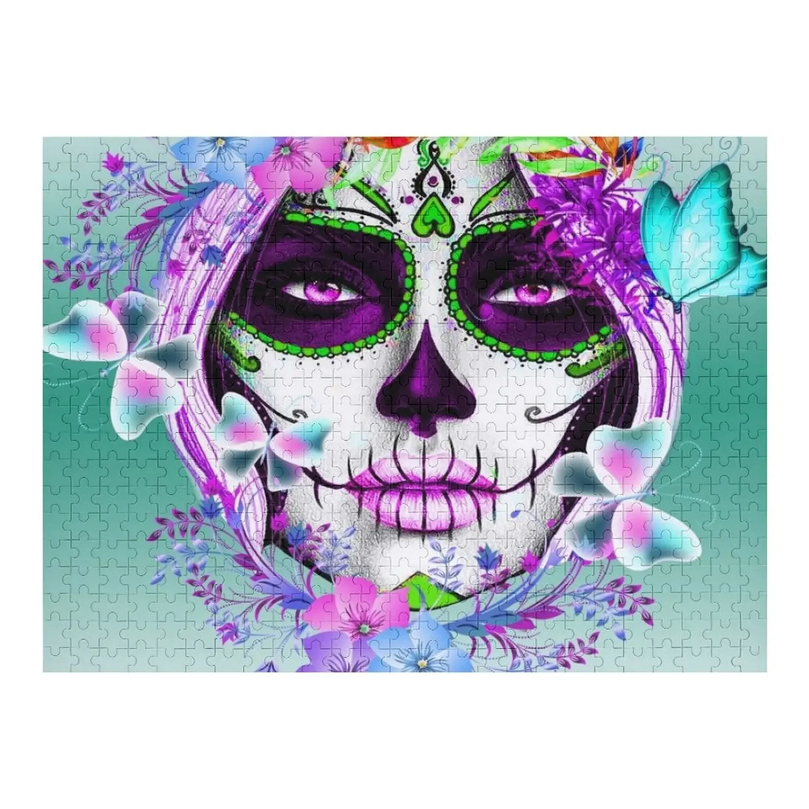 

Catrina, Mexican Sugar Skull Girl Jigsaw Puzzle Wooden Name Wood Adults Scale Motors Puzzle