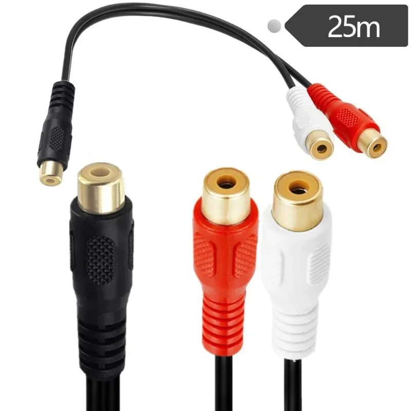 

Gold Plated 1 RCA Female To 2 RCA Female, Audio Video Lotus Line, Home Theater