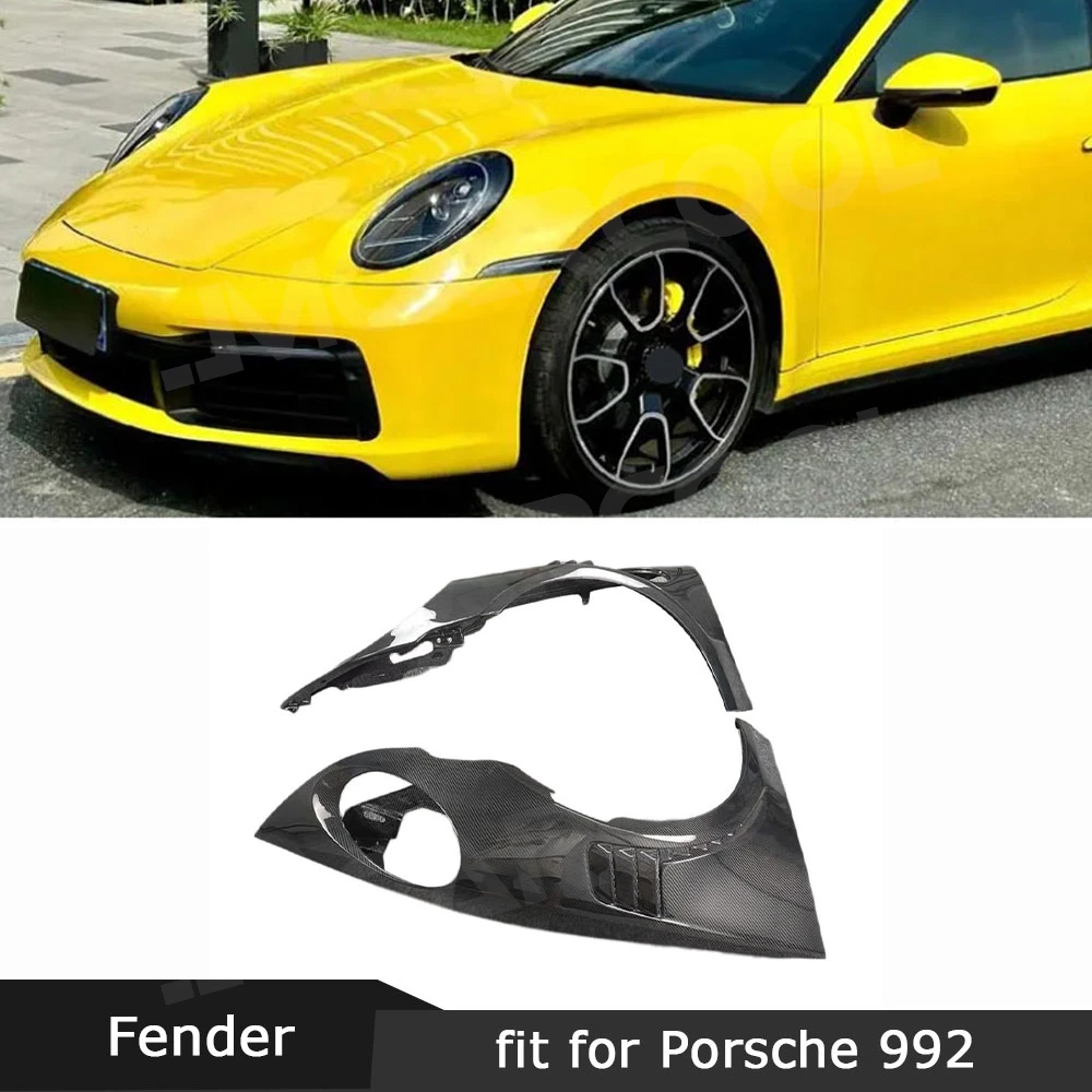 

Carbon Fiber Fender Cover BodyKit Accesorios Para Auto Front Bumper Side Fender For Porsche 992 2021-2024