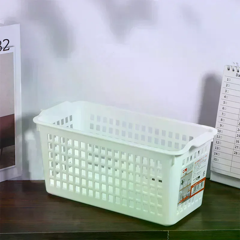 Plastic Storage Basket Snacks Storage Hollow Rectangular Ins Storage Box Basket Sorting Sundries For The Bathroom Kitchen
