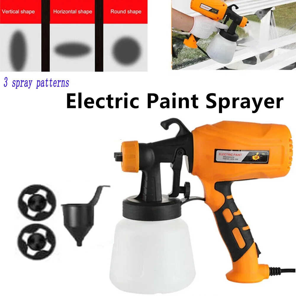 900ML Electric Paint Spray Gun 500W High Pressure Detachable Sprayer Wall Coating Airbrush Tools Latex Paint Spraying 110V