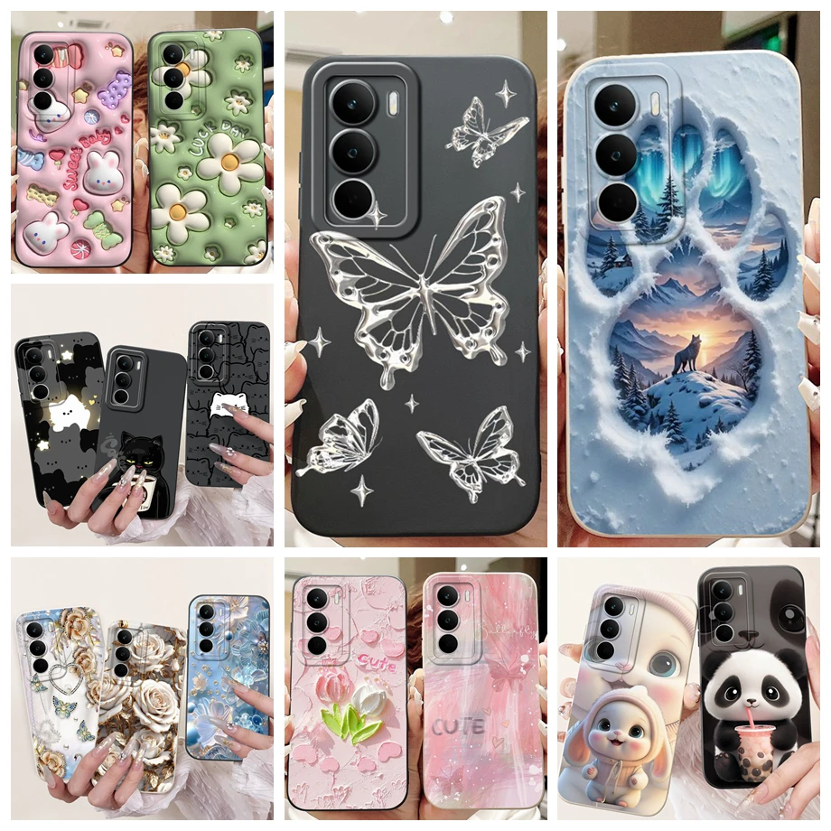 Para Realme C71 4G C 71 Funda nueva moda dibujos animados de lujo pintura femenina Funda para Honor 400 400Pro Funda de silicona líquida mate