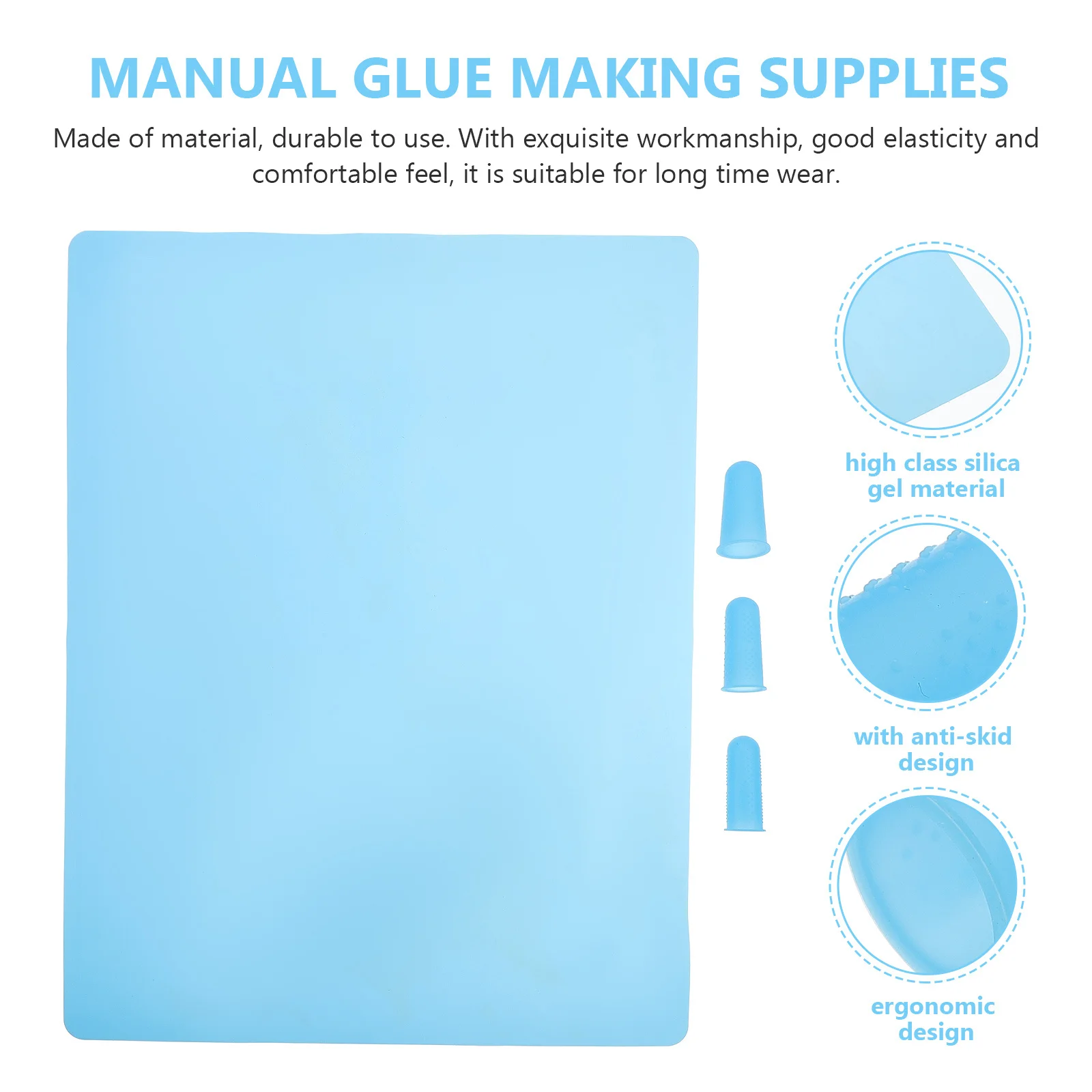 

1Set Anti-Skid Finger Sleeves Strong Durable Material Easy Clean Handicraft Making Tools Finger Sleeves Thumb Protectors