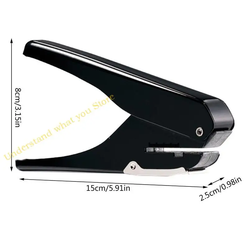 J60A Multifunctional Single Hole Oval Hole Puncher Paper Capacity 10 Sheets with Positioning Ruler Confetti Storage Bin