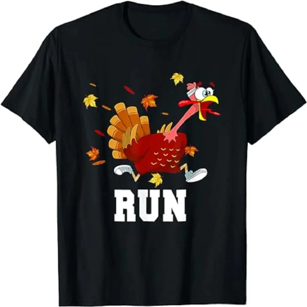 

Turkey Run Costume Mens T-Shirt Summer ROLIJRJZ Men's Clothing Casual Cotton Pure 100% T-Shirt For Men Thanksgiving T-Shirt