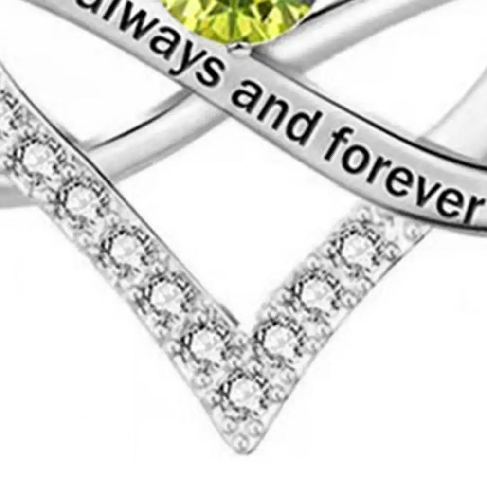Silver Heart Necklace Sentimental Silver Necklace Romantic Heart Necklace for Women I Love Forever Pendant with Cubic Zirconia
