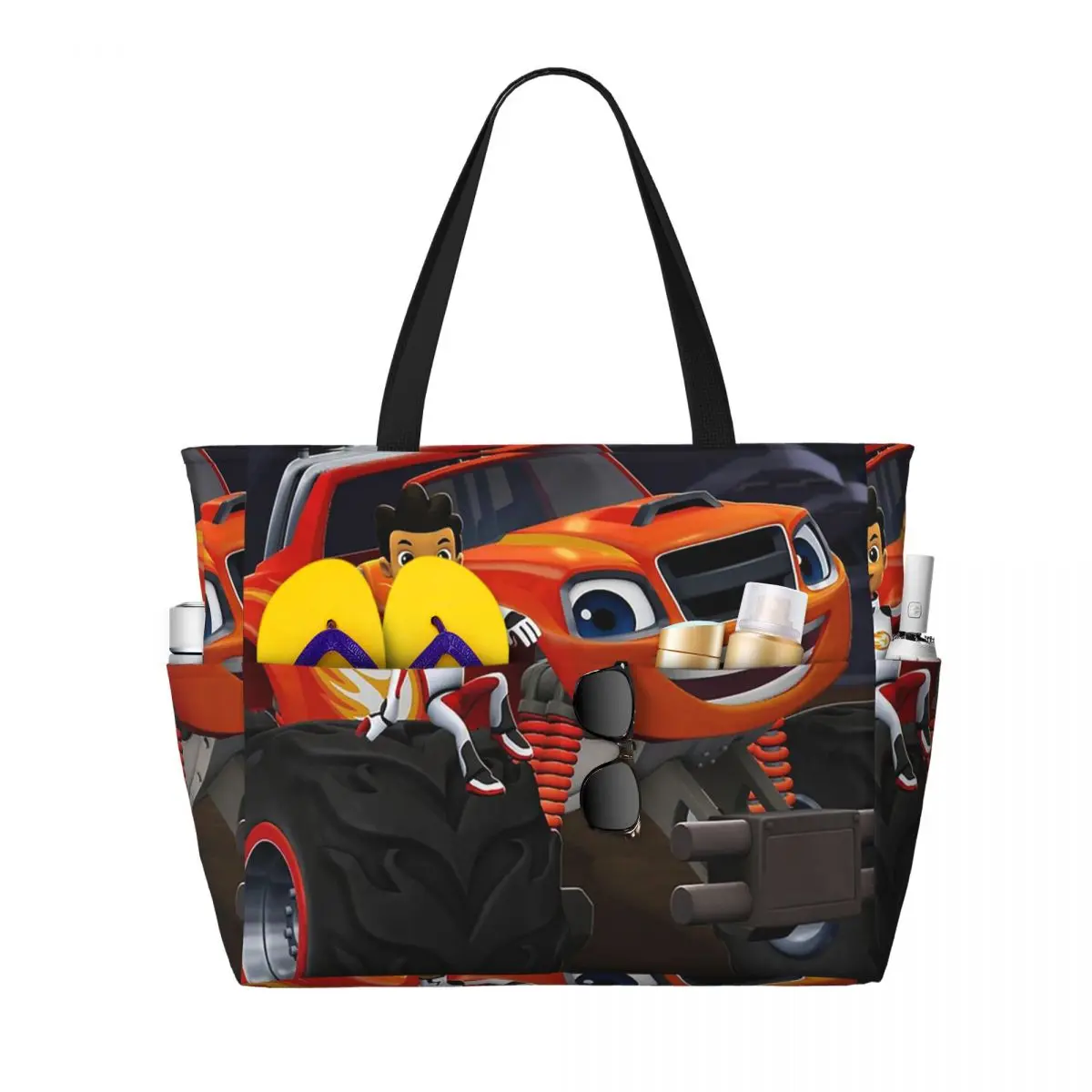 

Blaze And The Monster Machines 4 Beach Tote Bag Sport Gym Yoga Duffle Large Tote Bag Women Travel Bag Fitness bag