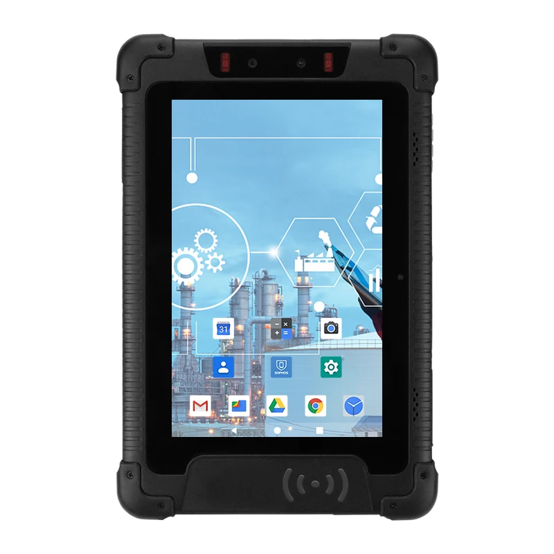 IP65 Android 9.0 os LCD digital signage touch screen wall mount NFC fingerprint 2D scanner option rugged tablet pc