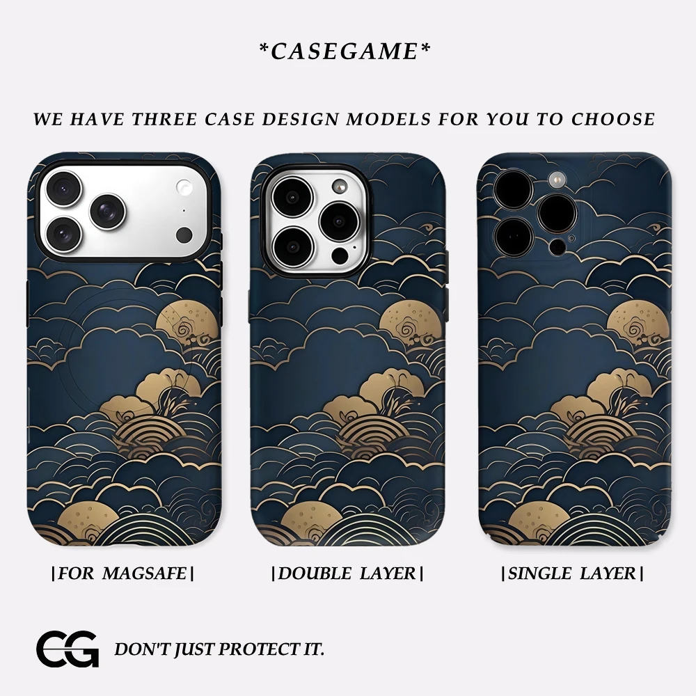 Midnight Cloud Gild IPhone 17 Must-Haves Handyhülle für IPhone 17 16 15 14 13 55 Pro Max Plus Single Double-Layer Tough Case