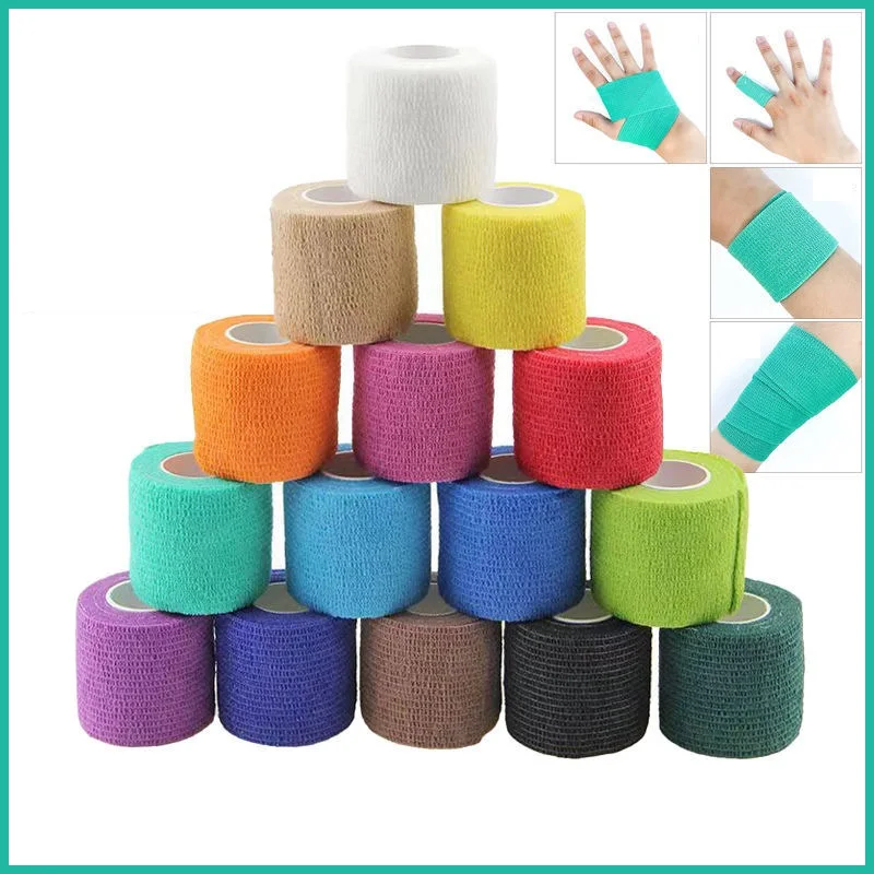 18 Colors Colorful Athletic Wrap Tape Self Adhesive Elastic Bandage Elastoplast Sports Protector Knee Finger Ankle Palm Shoulder