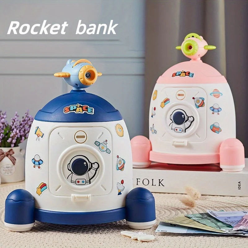 Kids Rocket Bank Speelgoed Multifunctionele ATM Bank Woondecoratie Projectie Speelgoed voor Jongens Meisjes Verjaardag Kerstcadeau
