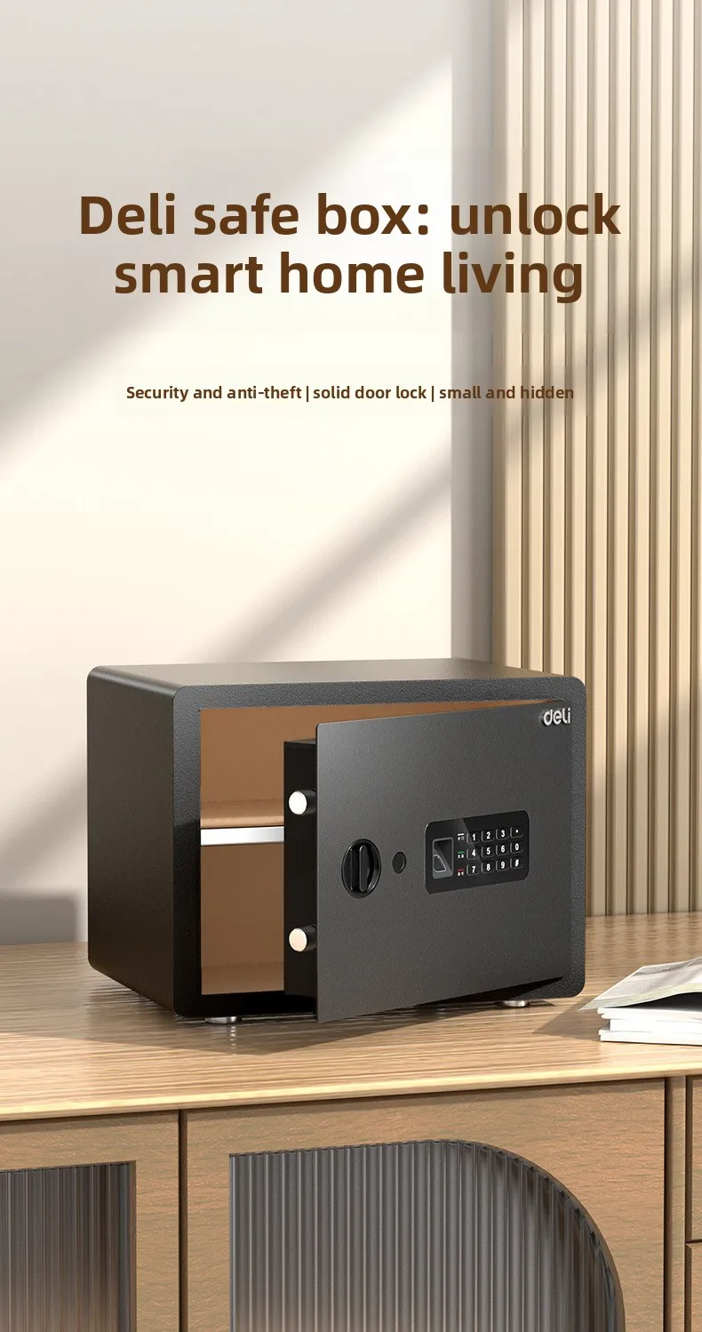 LXC Safe Box for Home Use, Small All-Steel Solid Body, Password Key Storage Box, Fits in Wardrobe