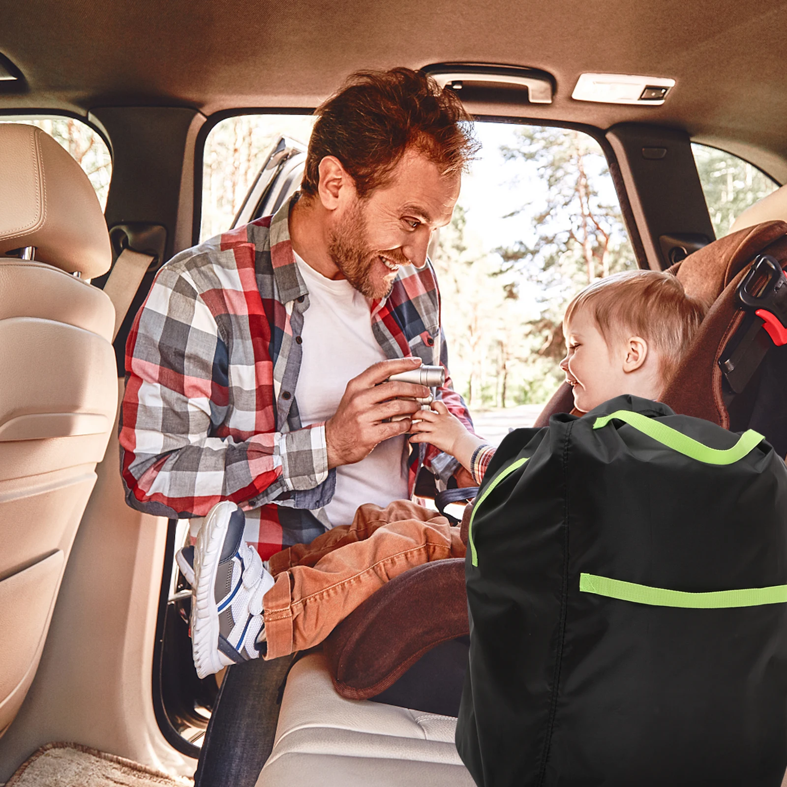 

Storage Large Double Carseat Cover Baby Airplane Accessories Durable Oxford Cloth Water Resistant Gate Check Parent Travel