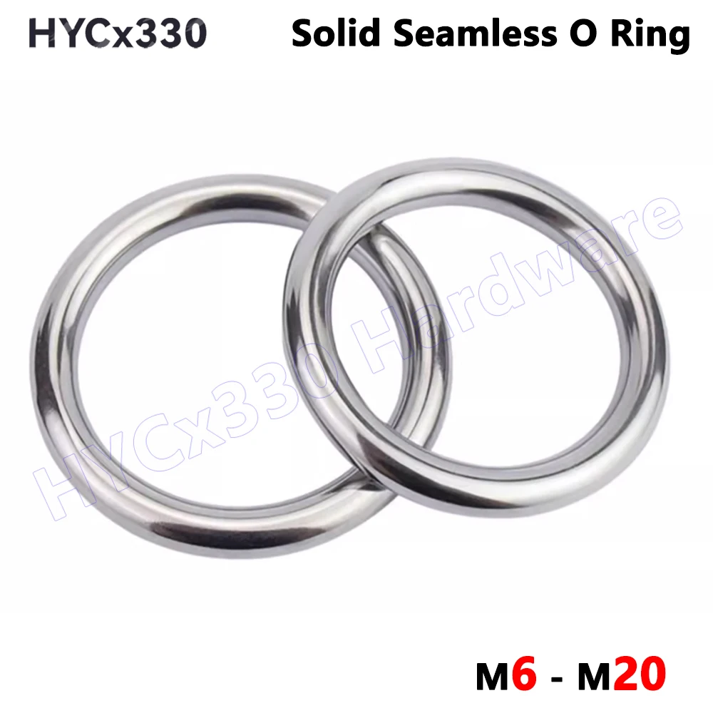 304 Stainless Steel Rings, Solid O Ring Seamless Metal O-ring Rust-proof Circle Ring for Macrame Boat Hammock Yoga Ringss Hanger