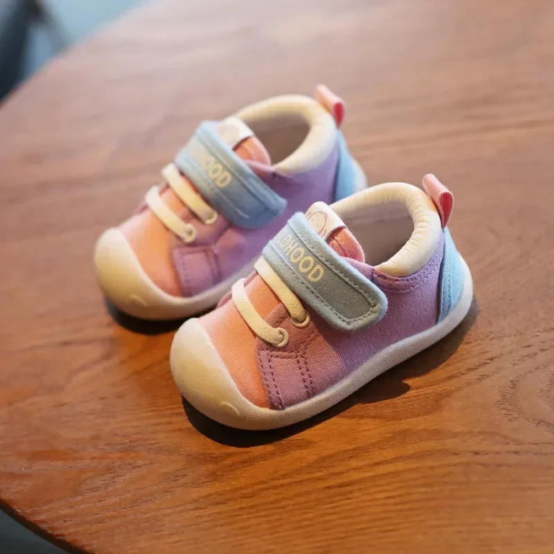 Frühling Infant Kleinkind Schuhe Mädchen Jungen Casual Leinwand Schuhe Weichen Boden Komfortable Nicht-slip Kind Baby Erste Wanderer Schuhe