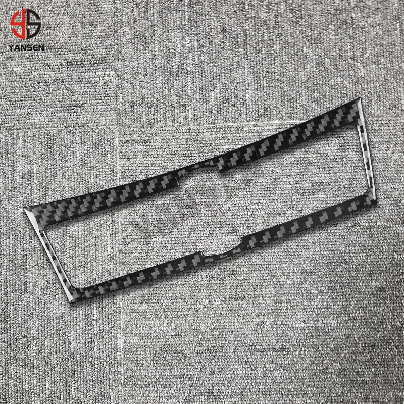 ملصق من ألياف الكربون الحقيقي لـ Acura TSX 2009-2014 نظام الملاحة اللاسلكي لوحة غطاء الكسوة اكسسوارات السيارات ديكور داخلي #3