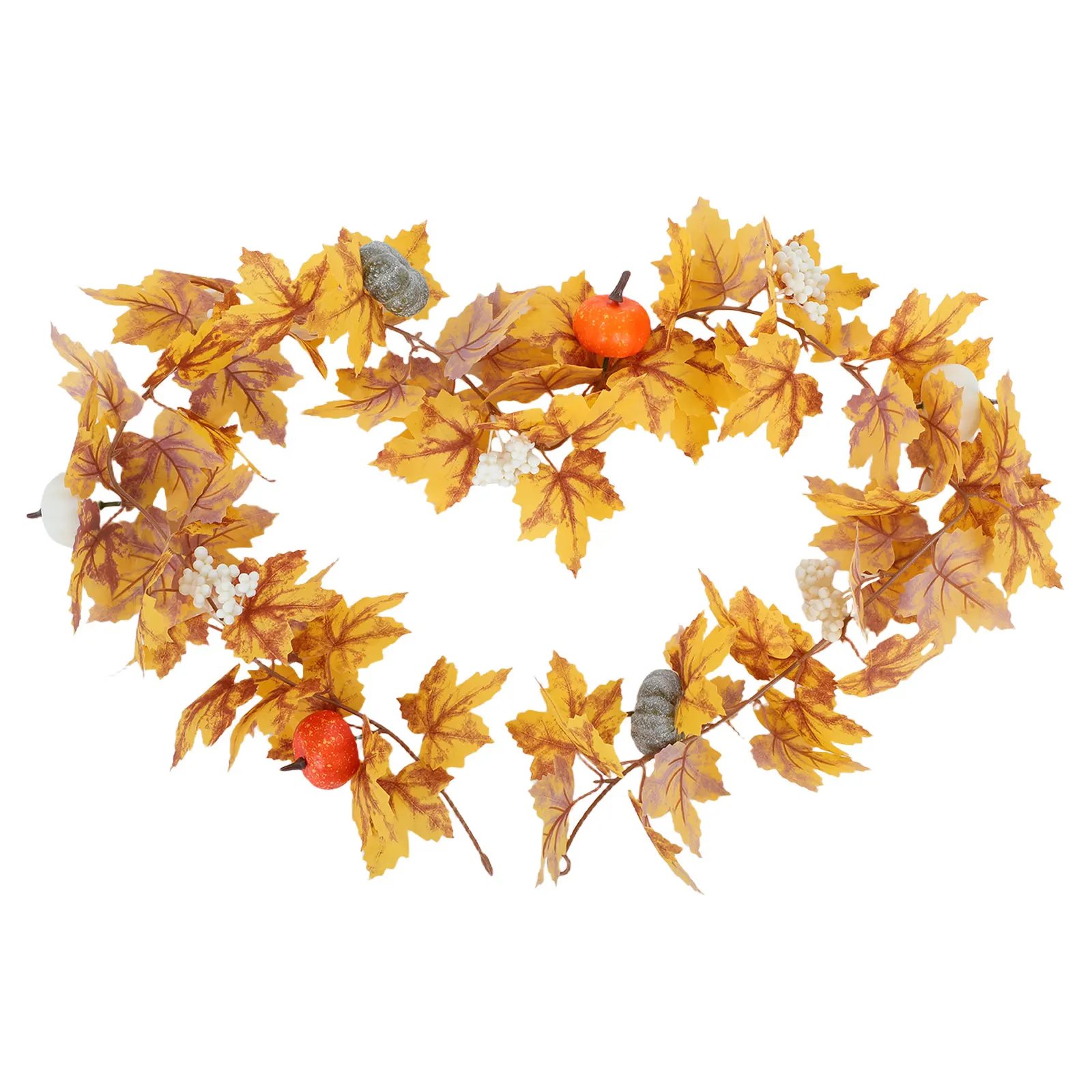 

5.74Ft Artificial Maple Leaf Garland Faux Vine Hanging Fall Decor For Thanksgiving Halloween Wedding Autumn Party Outdoor Indoor