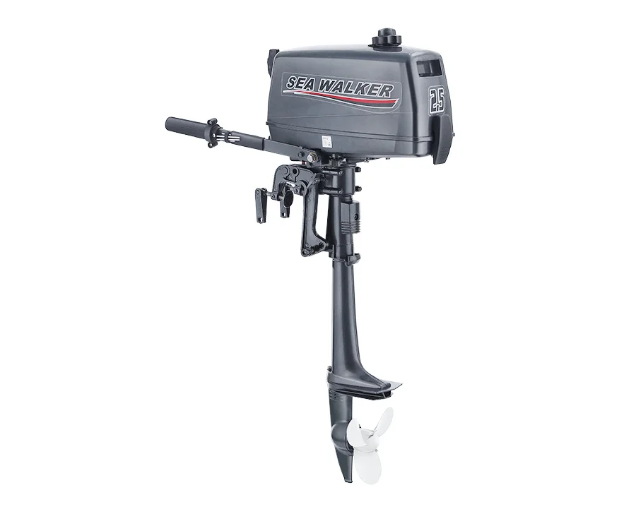 Powerful 2-Stroke 2.5Hp Outboard Motor Pull Start Portable Outboard Engine Compact for Small Fishing Boats