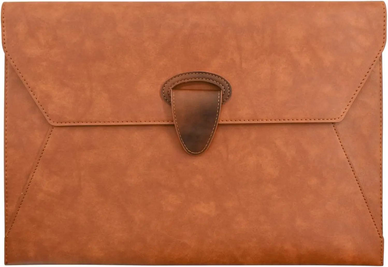 

A4 PU Leather File Folder Document Organizer Holder Waterproof Filing Envelope Case with 2 Pockets, Magnetic Snap Button Closure