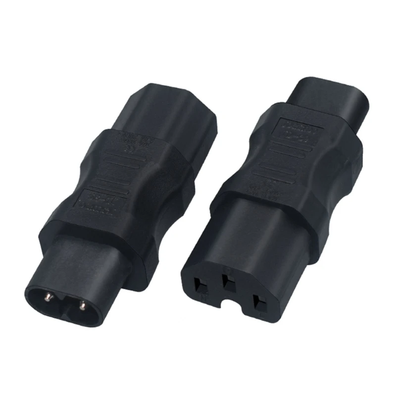 Adaptador macho alto rendimiento C8 a C7/C8 a C13/C8 a C15/C8 a C5, tipo recto, tamaño compacto, duradero