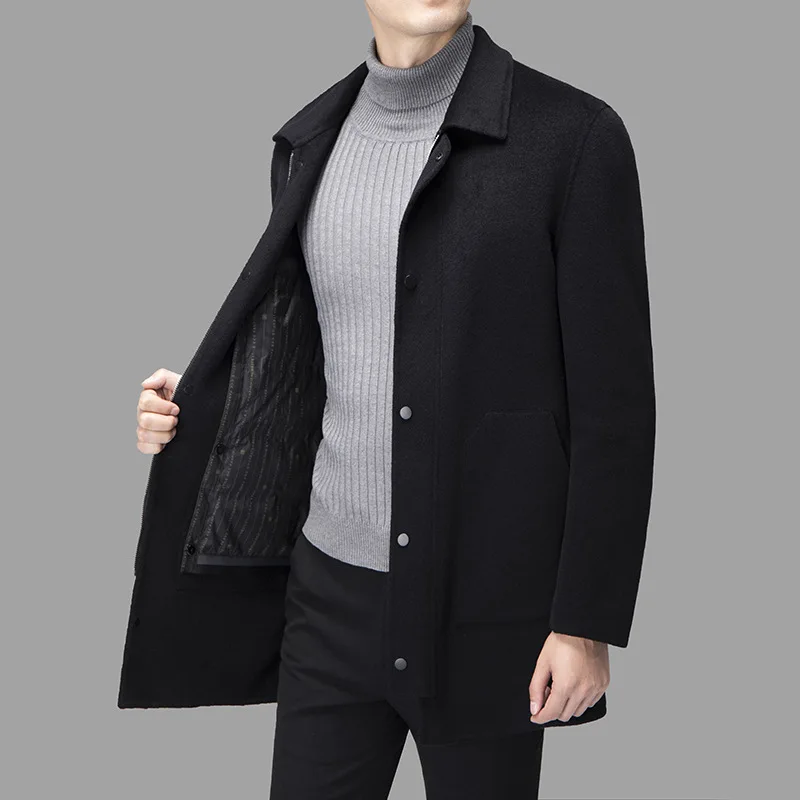 Men's Detachable Inner Zipper for Coat Business Fashion Casual and Versatile Coat