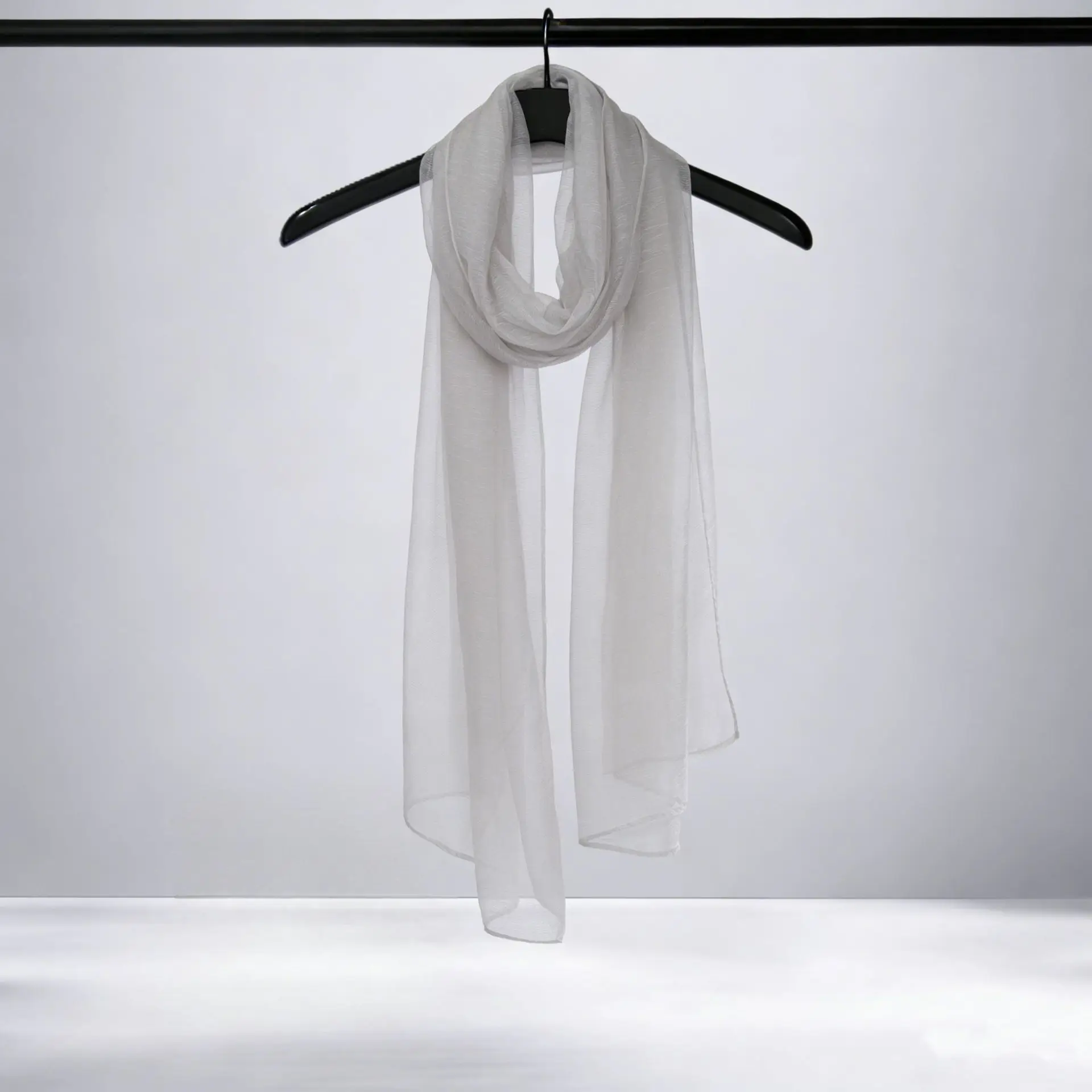 Sheer Organza Gauze Scarf for Women Summer Thin Sunscreen Shawl Elegant Transparent Neck Outdoor Breathable Wrap