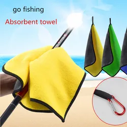 Outdoor Sports Thickening Fishing Towel Non-stick Absorbent Fishing Clothing Wipe Hands Soft Towel Fishing Accessories Equipment