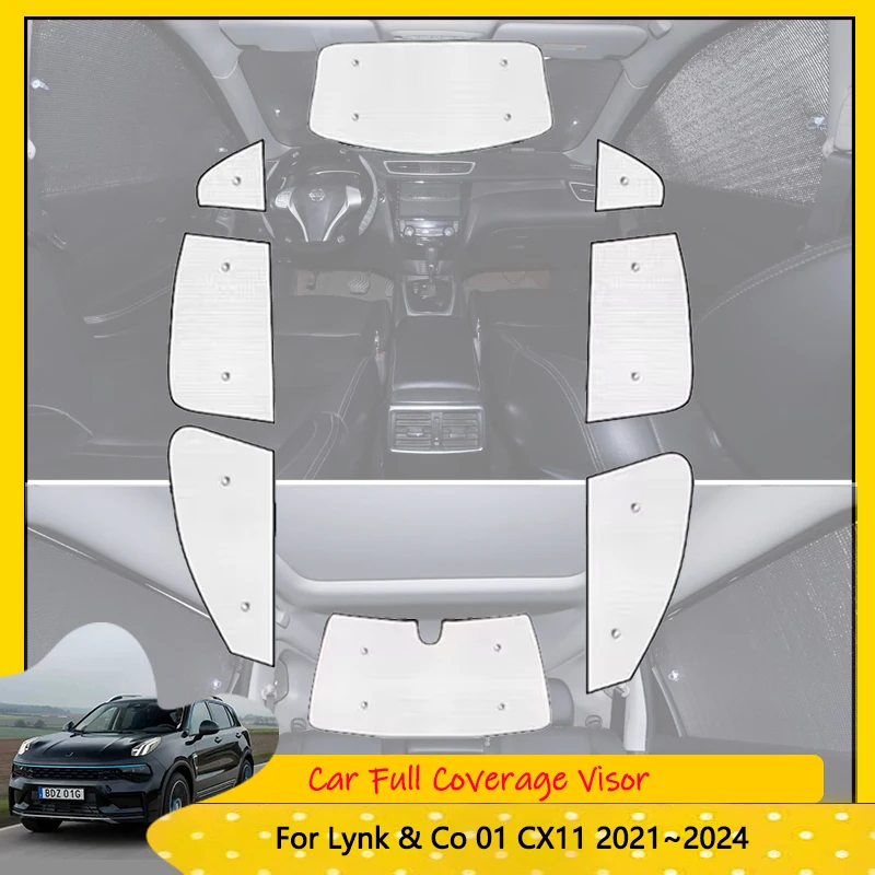 

For Lynk & Co 01 CX11 2021~2024 2022 2023 Car Anti-UV Windshield Cover Reflective Visors Full Coverage Sunshades Auto Parts