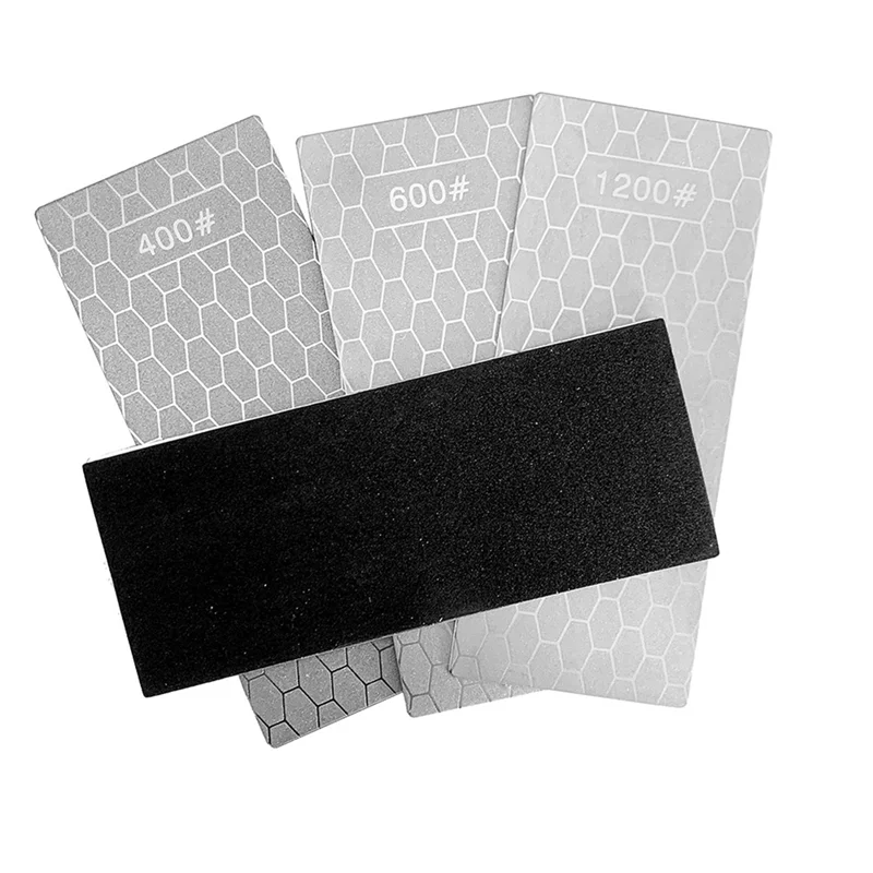 다이아몬드 연마석 세트, 다이아몬드 래핑 플레이트, 거친 중간 미세 그릿 연마기, 400 600 800 1000/1200 그릿, 5 개