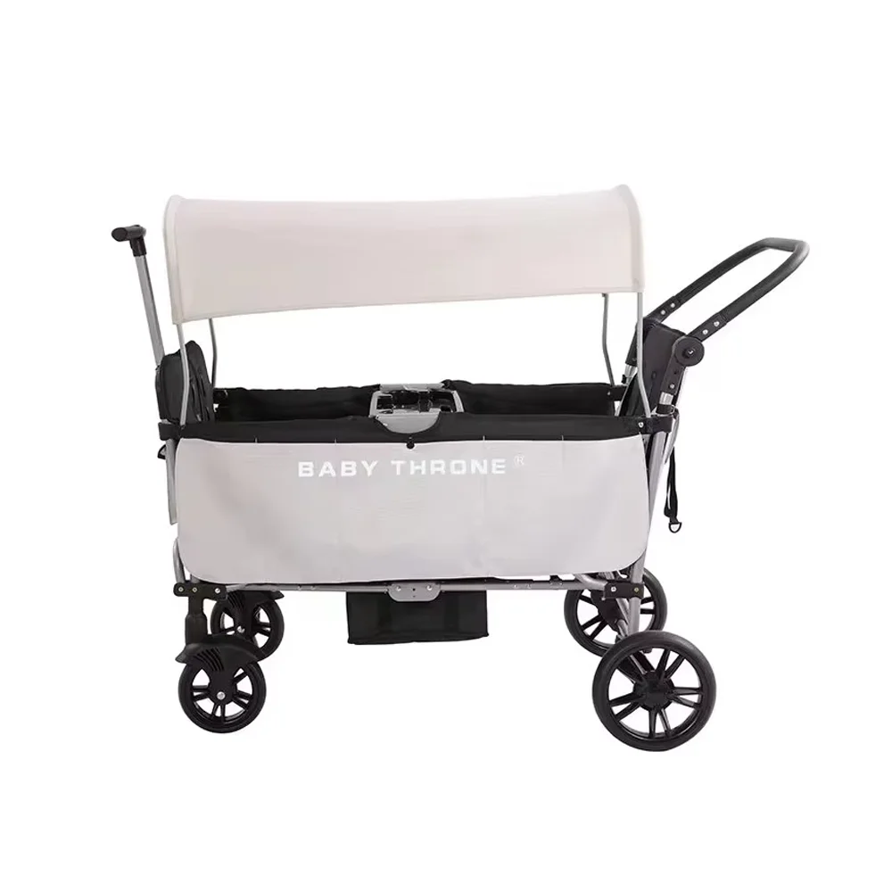 The latest design baby products bebes outdoor camping folding station wagon stroller 2 seats double stroller double stroller