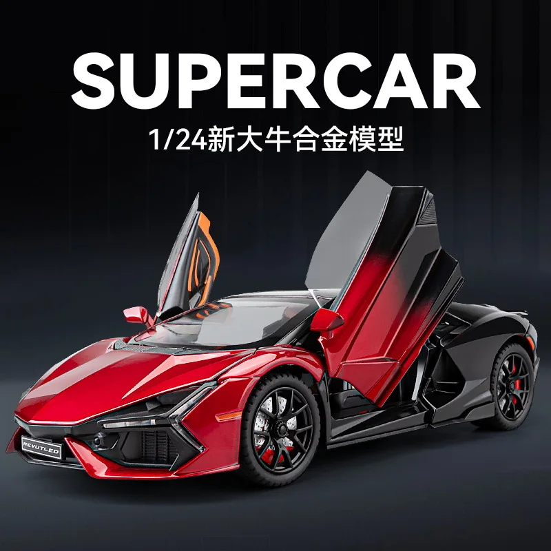 

Масштабная модель суперкара Aventador Ravington 1:24 со звуком и светом, откатным механизмом, коллекционная, из литого сплава, игрушка-подарок