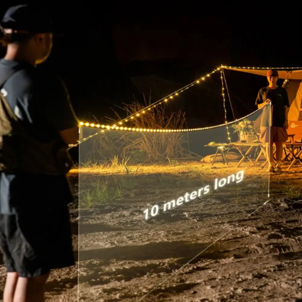 

LED Light Tent Light Light String Hand Crank Power Canopy Light Strip Light Strip Storage System LED Outdoor Tape Measure Lamp