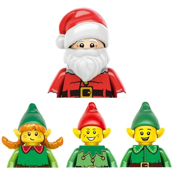 TV 6302 TV 6303 2024 Weihnachtsgeschenk Elf Weihnachtsmann Bausteine Mini Actionfigur Spielzeug