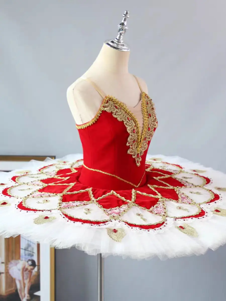 Tutù della Bella Addormentata Costume personalizzato professionale per bambini Abito pompadour da competizione bianco Costume da balletto per adulti