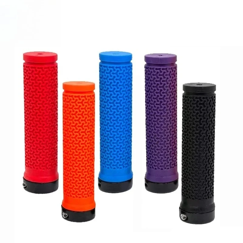 Bicycle Handlebar Grip Shock Absorption Mountain Bike BMX Grips Rubber MTB Cuffs Anti-Slip Lock on Bike Grip