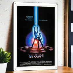 Tron (1982) Metal Movie Poster Tin Sign Plaque Film 8