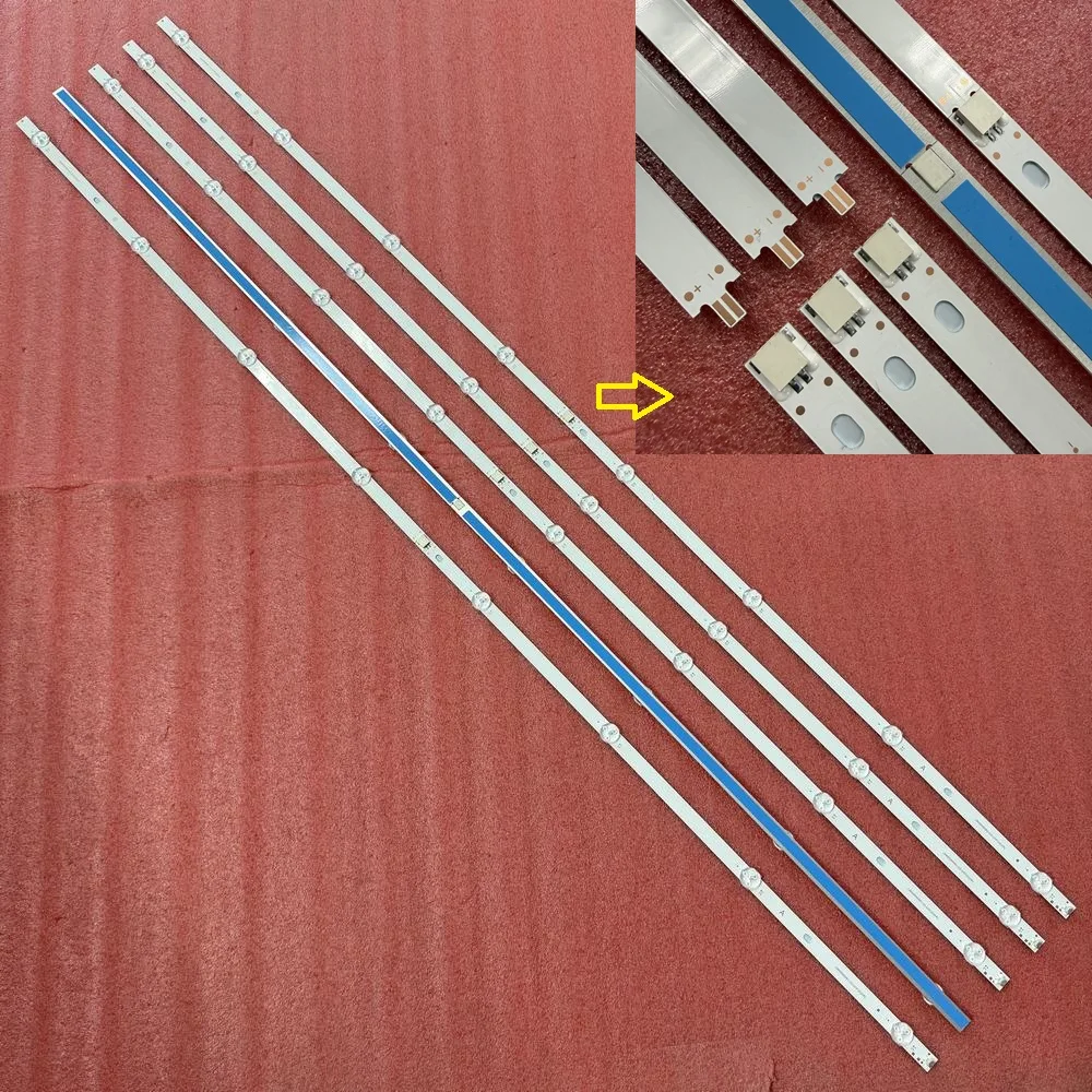 5pcs/set LED Backlight For Samsung TU55CU7025 UE55AU7092 UE55AU7095 UE55AU7022 UE55AU702 GJ-55SS22-0D35-5X8-20220209 303GJ550016