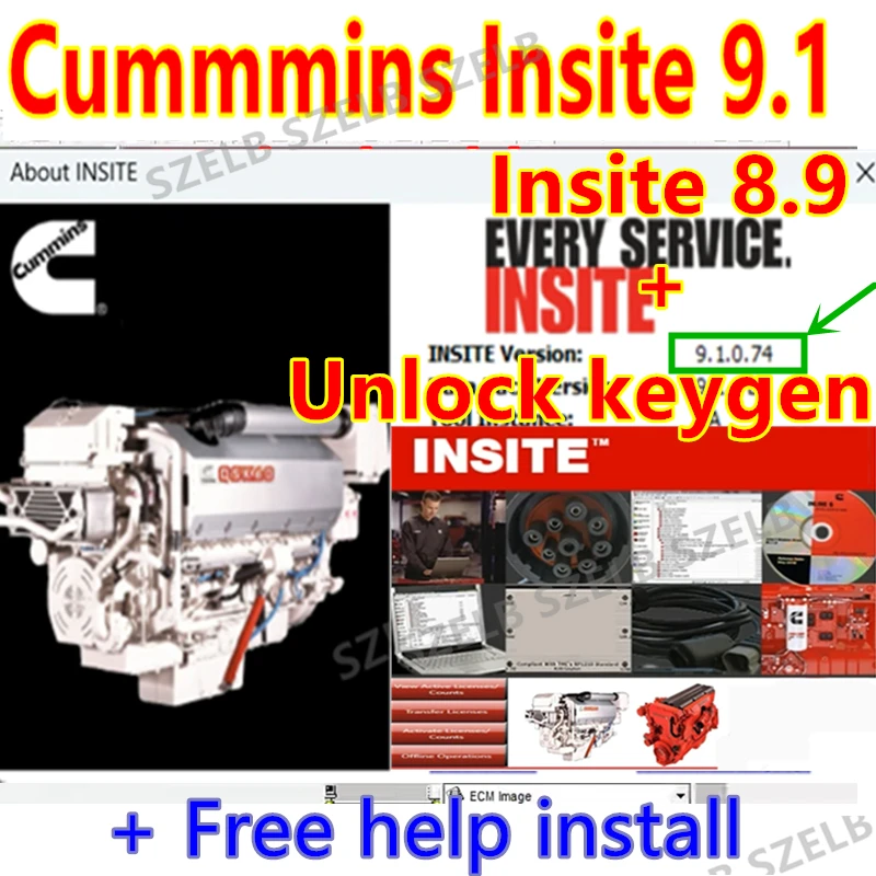 Cummins Insite 9.1/ 8.9+ Keygen Terbaru, Tidak Berlaku Habis (dengan Fleet Counts, Zap-It, OEM Zap-It)+ Perangkat Lunak Calterm Gratis, Bantuan Instalasi