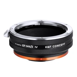 K&F Concept EF-M43 Canon EOS EF Mount Lens to M4/3 M43 Camera Adapter Ring for Micro 4/3 M43 MFT System Olympus Camera