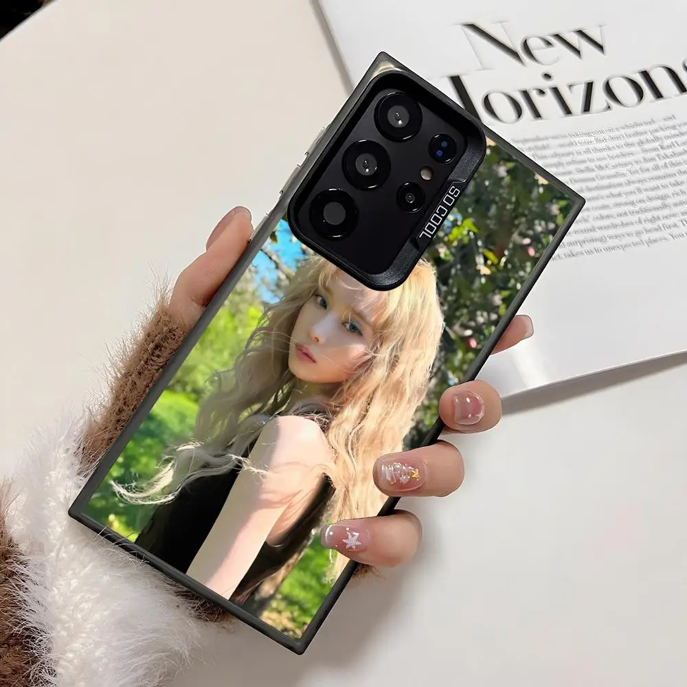 เคสโทรศัพท์ Winter Aespa สำหรับ Samsung Galaxy S25 Edge S24 S23 S22 S21 S20 Ultra ซิลิโคนหลากสี เคสโทรศัพท์สีเงิน